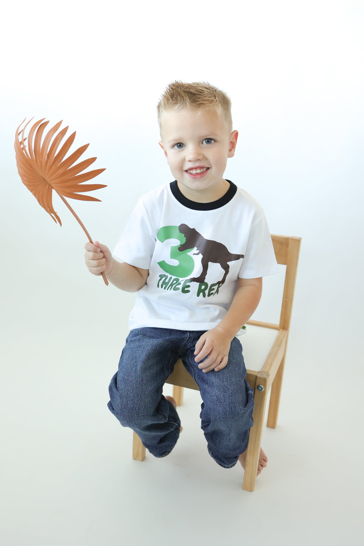 Luke and Lulu 3rd Birthday Shirt Boy - Three Rex 3 Year Old Birthday Shirt - Third B-Day Outfit - Dinosaur Design for Boys