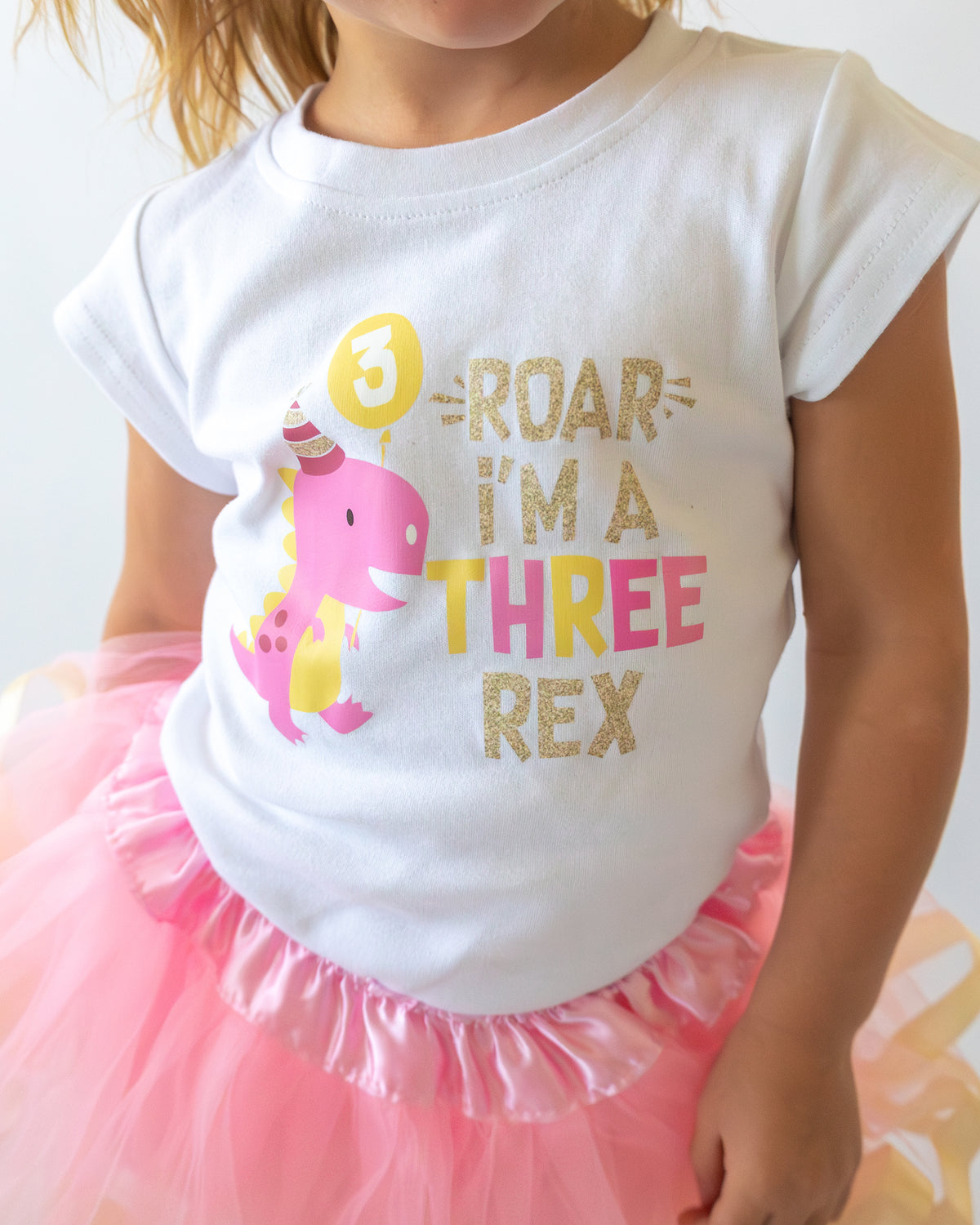 Luke and Lulu 3rd Birthday Girl Outfit - Three Rex Girl Outfit - Third Birthday Shirt Tutu Three Rex Decorations
