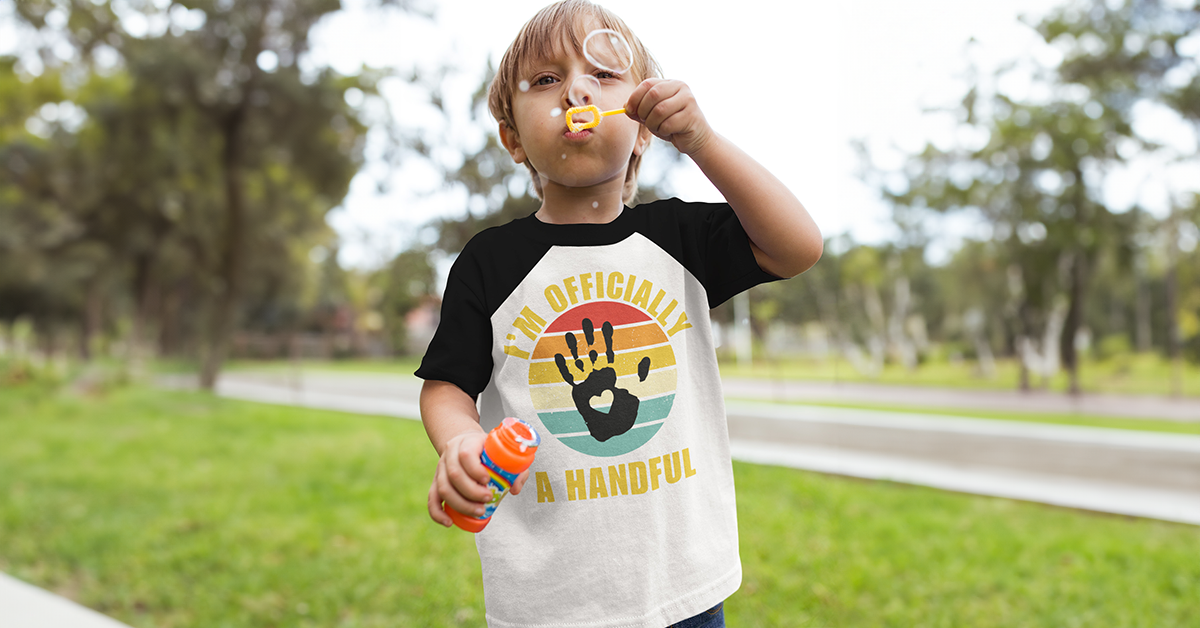 Luke and Lulu - 5th Birthday Shirt Boy Collection: Multi Themes Five, Handful, Construction, Size 5Y, Toddler & Kids