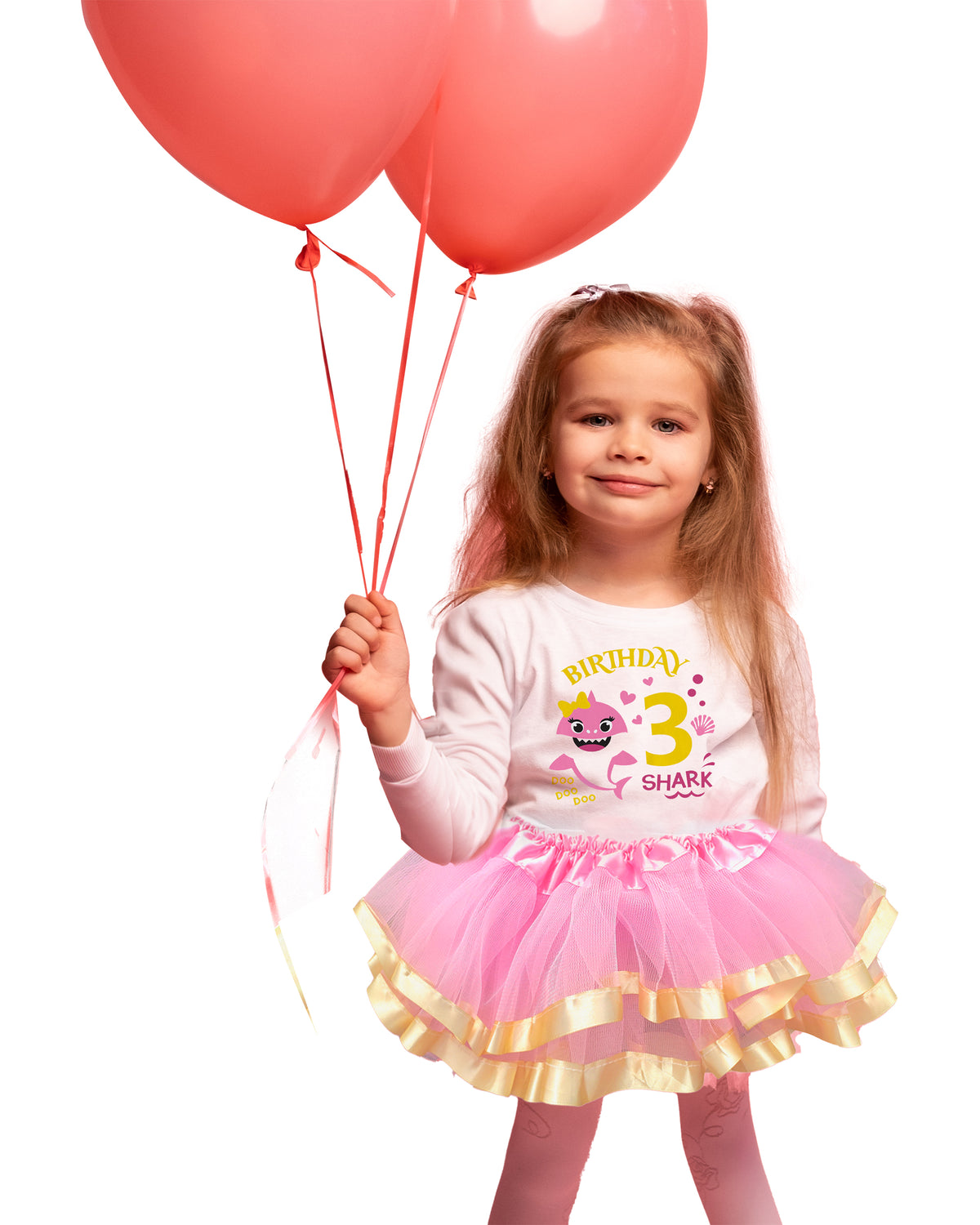 Luke and Lulu Shark Birthday Outfit Girl Collection - 3rd Birthday Girl