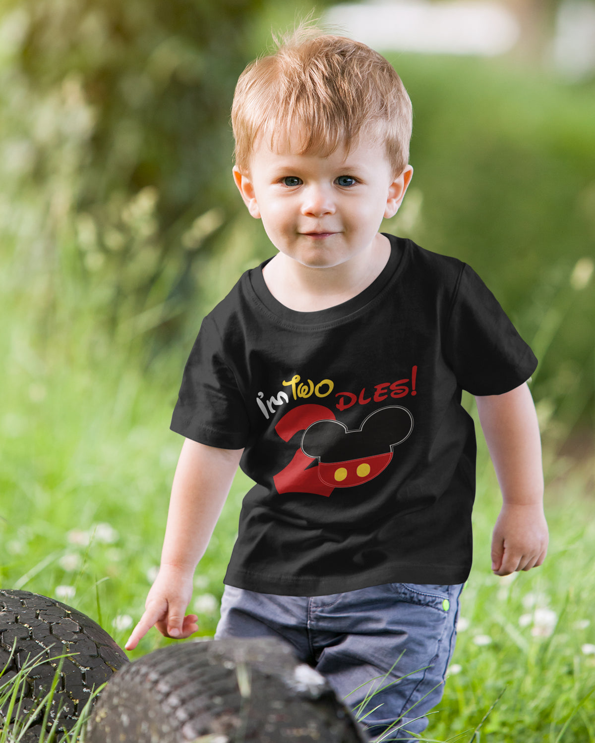 Luke and Lulu 2nd Birthday Shirt Boy - Mouse Themed Short Sleeve Birthday Boy Shirt 2 - Premium 2nd Outfit - Two