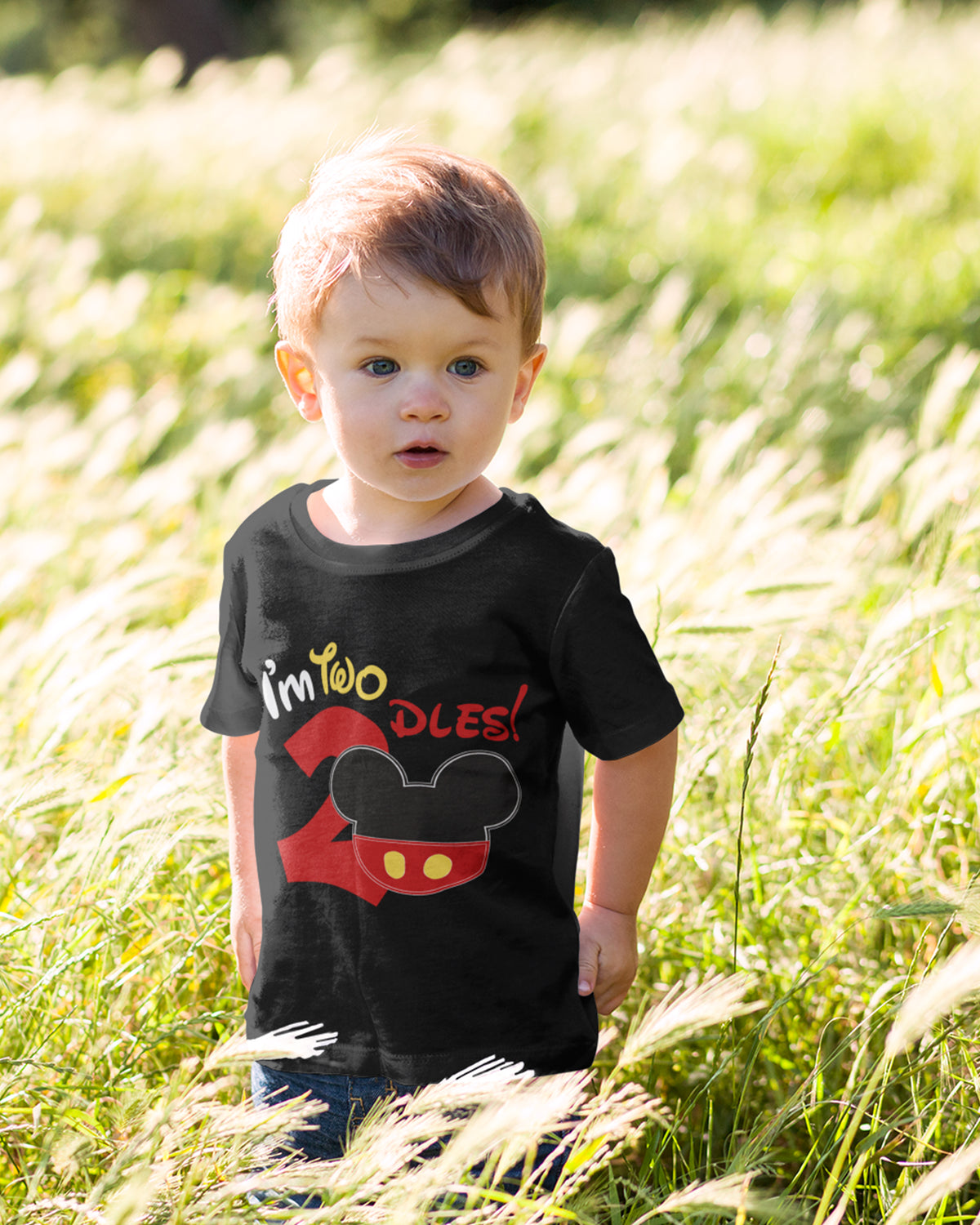 Luke and Lulu 2nd Birthday Shirt Boy - Mouse Themed Short Sleeve Birthday Boy Shirt 2 - Premium 2nd Outfit - Two