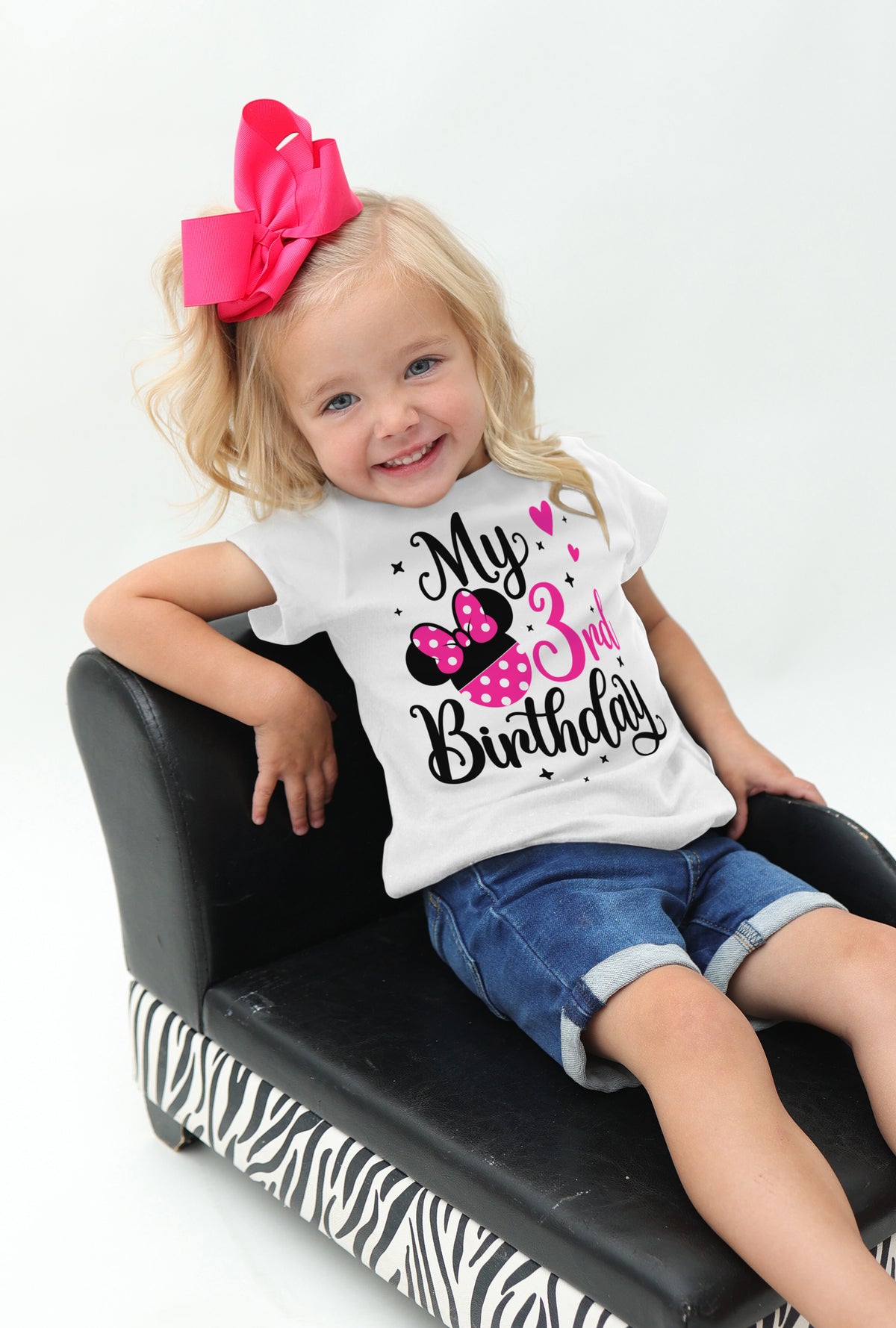 Luke and Lulu 3rd Birthday Minnie Shirt
