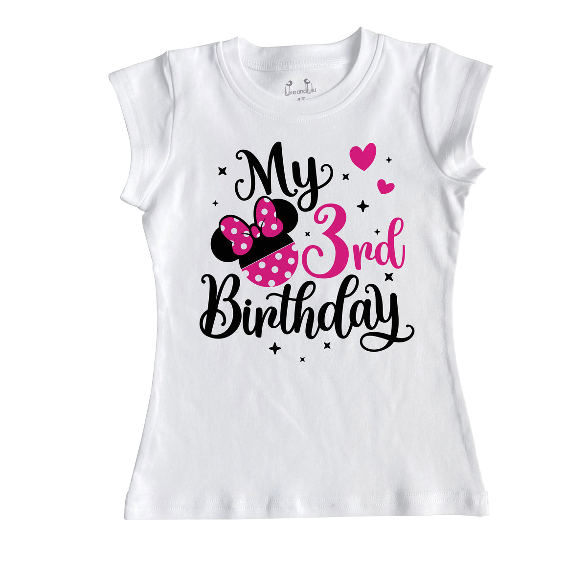 Luke and Lulu 3rd Birthday Minnie Shirt