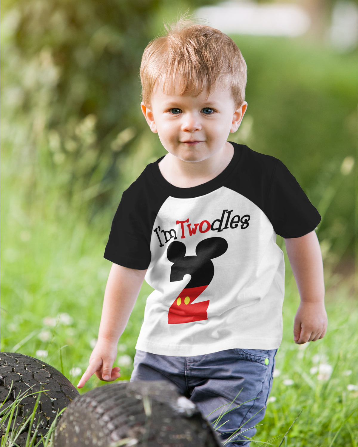 Luke and Lulu 2nd Birthday Shirt Boy - Mouse Themed Short Sleeve Birthday Boy Shirt 2 - Premium 2nd Outfit - Two