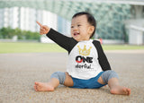 Mr. Onederful 1st Birthday Raglan Shirt for Boys – Long Sleeve Tee