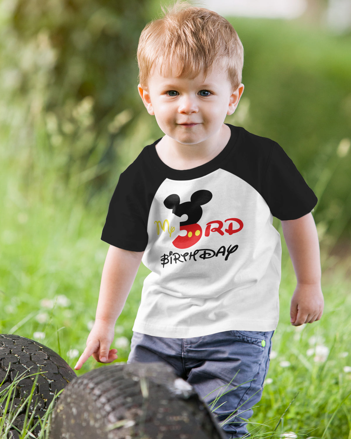 Luke and Lulu Birthday Mouse Shirt - Toddler 3rd Birthday Tee, Kids Party Outfit, 3 Year Old Birthday Shirt Boy