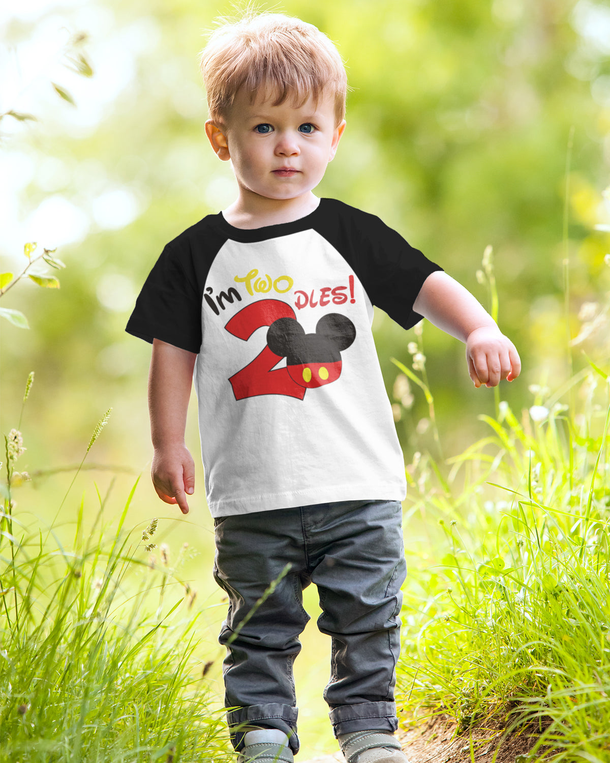 Luke and Lulu 2nd Birthday Shirt Boy - Mouse Themed Short Sleeve Birthday Boy Shirt 2 - Premium 2nd Outfit - Two