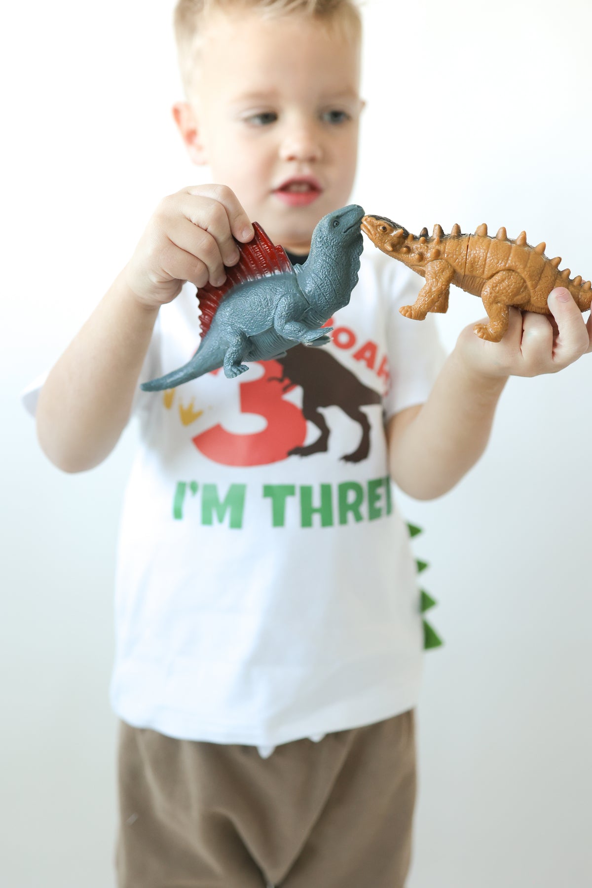 Luke and Lulu 3rd Birthday Shirt Boy - Three Rex 3 Year Old Birthday Shirt - Third B-Day Outfit - Dinosaur Design for Boys