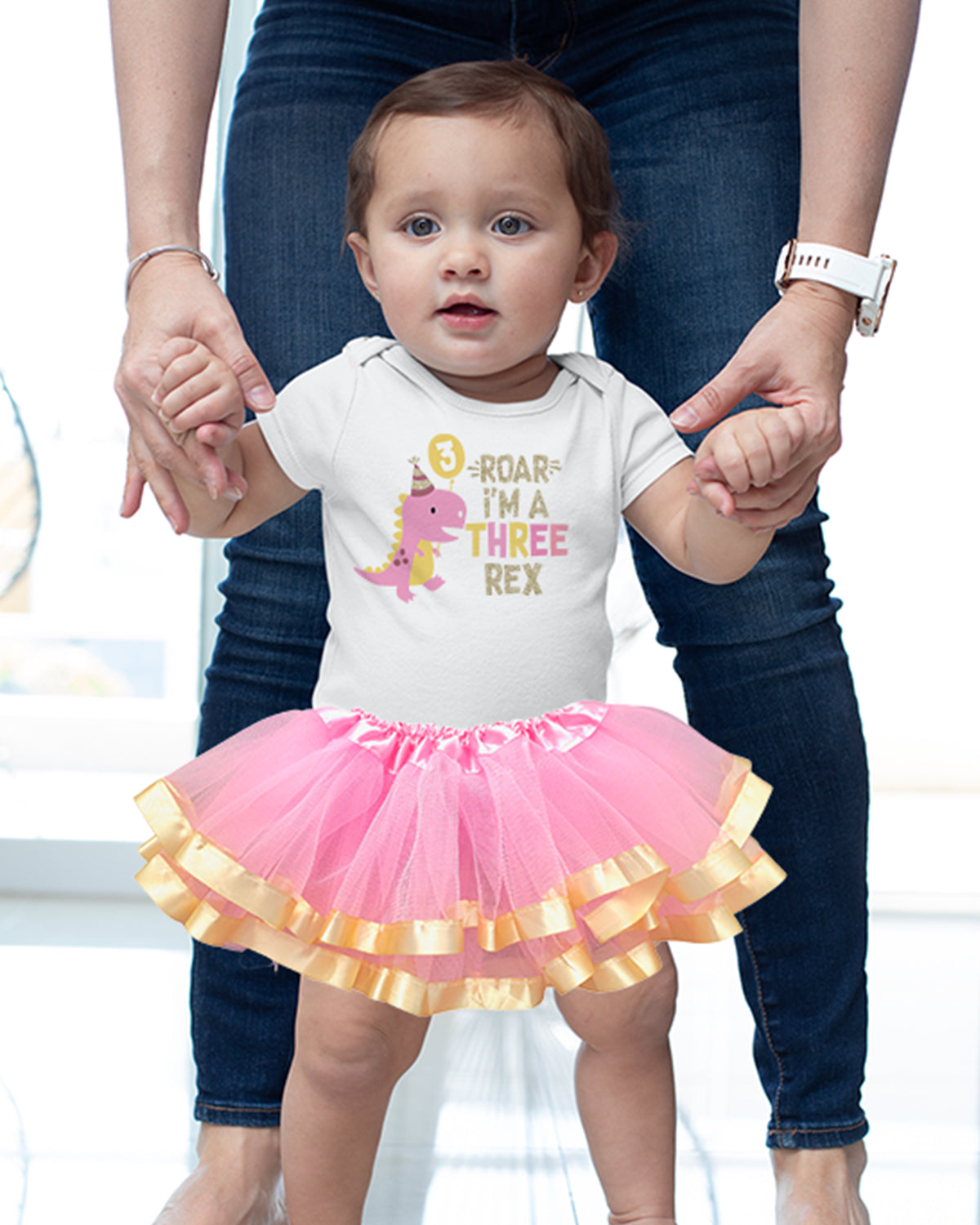 Luke and Lulu 3rd Birthday Girl Outfit - Three Rex Girl Outfit - Third Birthday Shirt Tutu Three Rex Decorations
