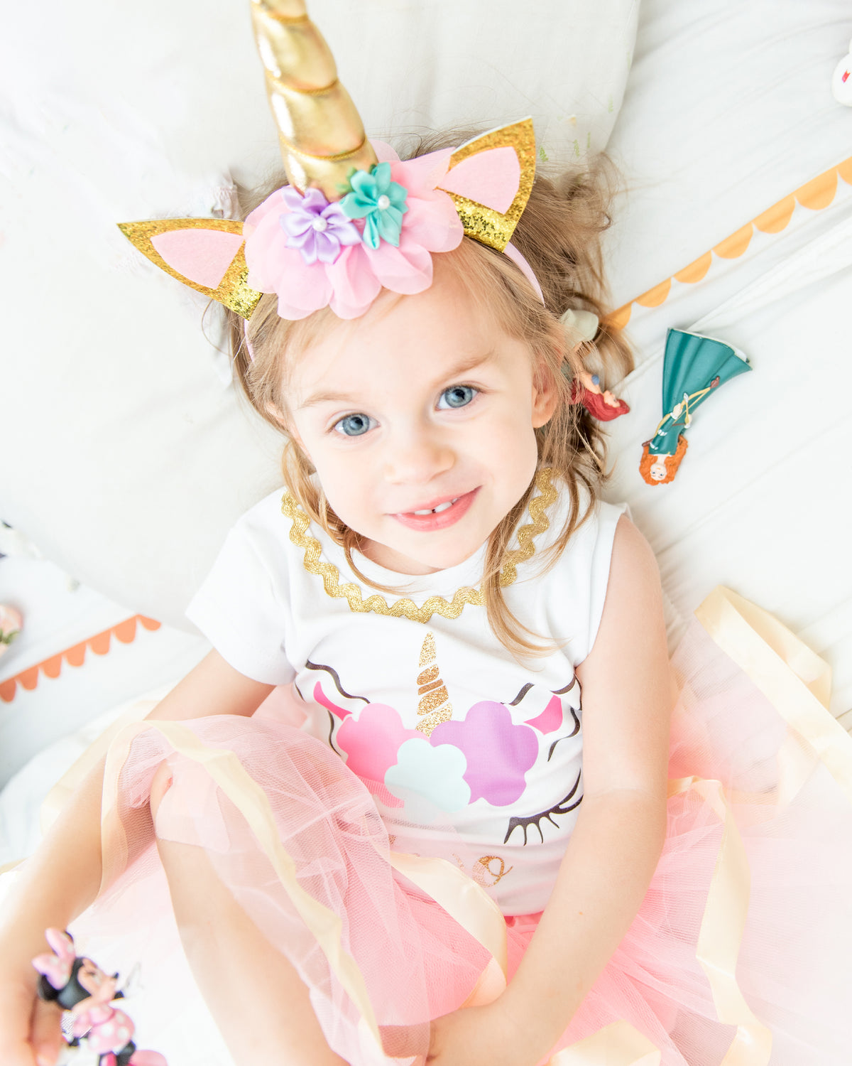 Luke and Lulu Unicorn Birthday Outfit for Girls - 2nd Birthday Outfit with Shirt Tutu and Headband - Baby Unicorn Dress