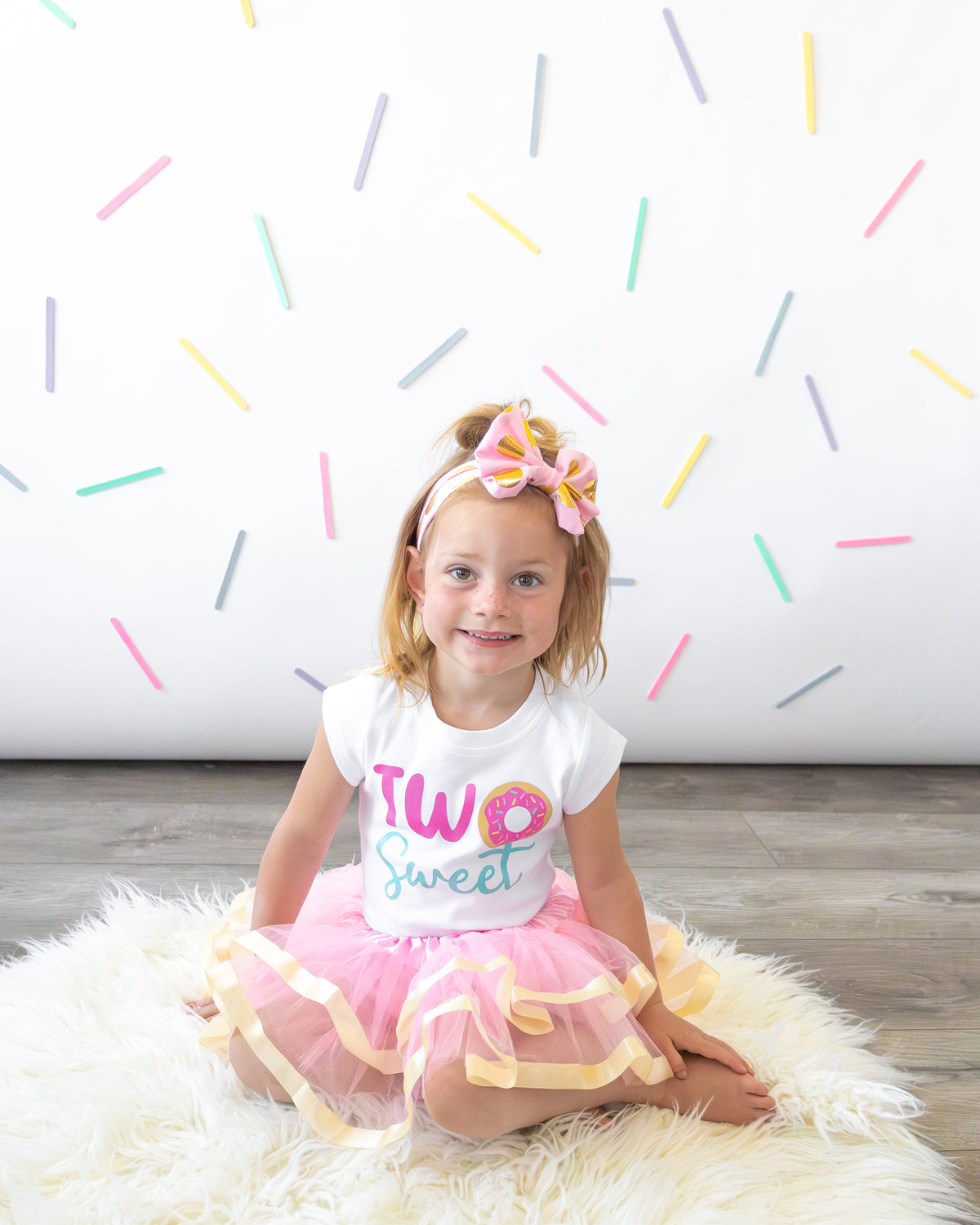 Luke and Lulu Two Sweet Birthday Outfit Tutu Dress with Headband For Her 2nd Birthday - Photo-Ready 3-Piece Set