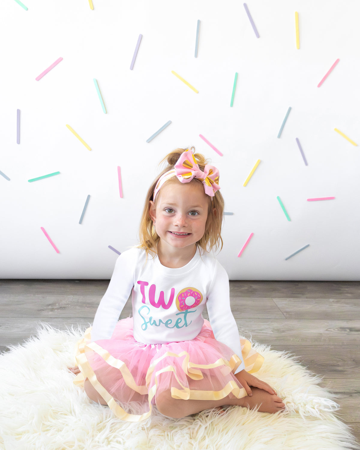 Luke and Lulu Two Sweet Birthday Outfit Tutu Dress with Headband For Her 2nd Birthday - Photo-Ready 3-Piece Set