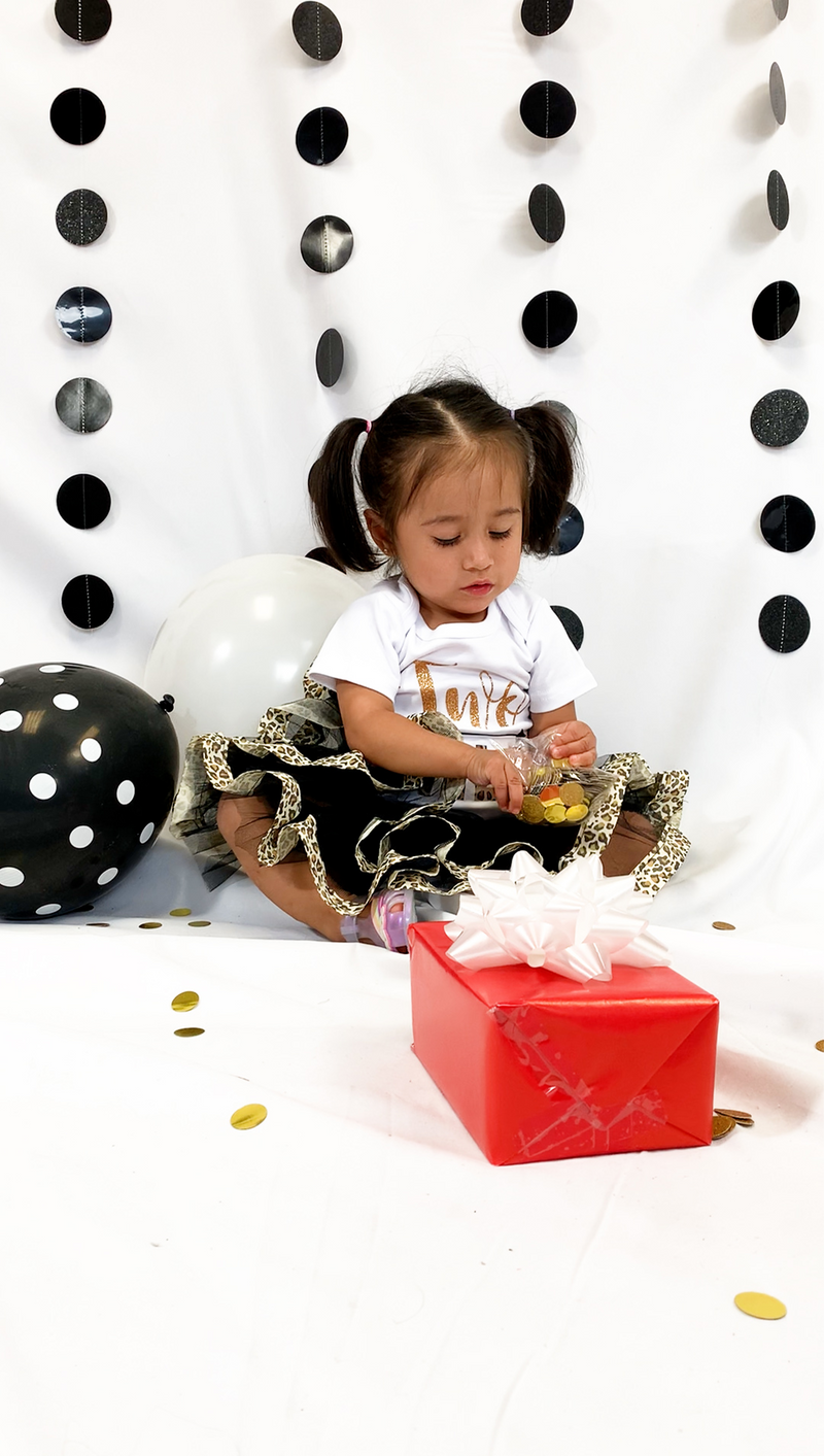 Wild Two 2nd Birthday Outfit for Girls – Short Sleeve Shirt, Leopard Tutu Skirt & Headband Set