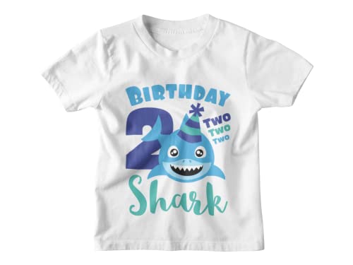 Shark Birthday Outfit for 2 Year Old Boys Shark White