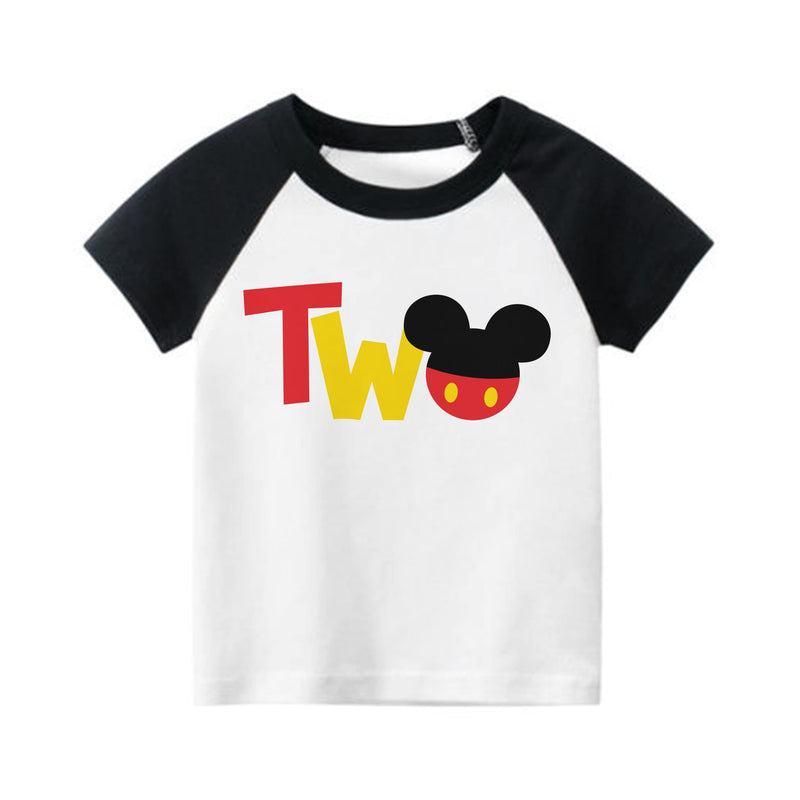 2nd Birthday Themed Shirts for Boy Gifts for 2 Year Old Boys Shirts Toddler Tshirt Second I Am Twodles White Black Yellow Hands