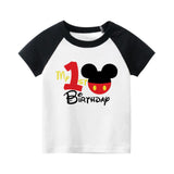 My 1st Birthday Mickey Outfit for Boys – Short Sleeve Raglan T-Shirt