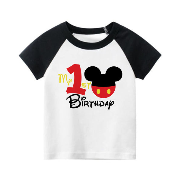 Mouse First Birthday Outfit - Raglan