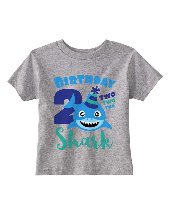 Shark Birthday Outfit for 2 Year Old Boys Shark Gray