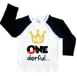 Mr. Onederful 1st Birthday Raglan Shirt for Boys – Long Sleeve Tee
